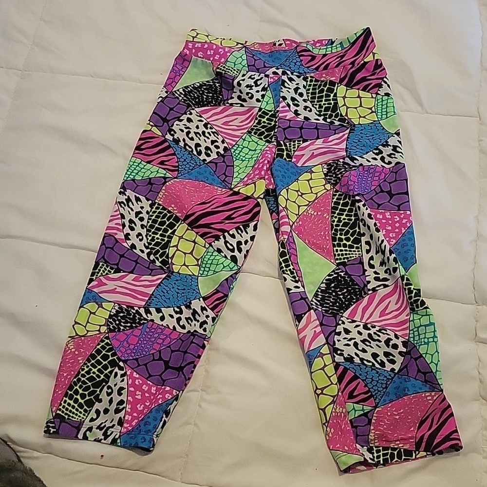 Maui Mermaids Exclusive Designs Woman's Multi Color Pattern Leggings, Size: S